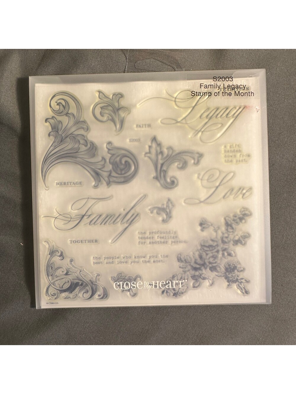 Close To My Heart S2003 Family Legacy Acrylic Stamp Set